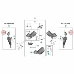 Capot Frontal Manette Shimano Tiagra ST-4700 - Droit