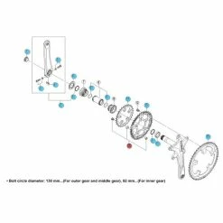 Visserie Pédalier Shimano Ultegra FC-6703 - Troisième Plateau