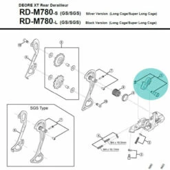Axe De Dérailleur Shimano [sans Vis De Patte De Dérailleur] - Y5XP98020