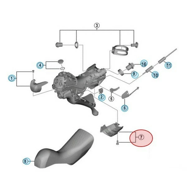 Capot De Manette De Vitesses Et Frein Shimano Dura-Ace ST-R9120 3 Capot De Manette De Vitesses Et Frein Shimano Dura-Ace ST-R9120