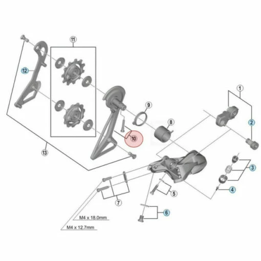 Chape Externe De Dérailleur Arrière Shimano Dura-Ace RD-R9100 -magasin de pièces de vélo pas cher chape externe de derailleur arriere shimano dura ace rd r9100