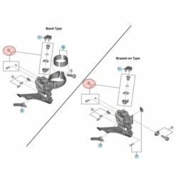 Kit De Visserie De Fixation De Câble De Dérailleur Avant Shimano Ultegra FD-R8000 -magasin de pièces de vélo pas cher kit de visserie de fixation de cable de derailleur avant shimano ultegra fd r8000 1