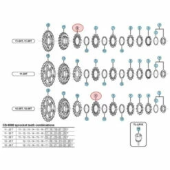 Pignon Shimano Dura Ace CS-9000 - 11 Vitesses - 15 Dents
